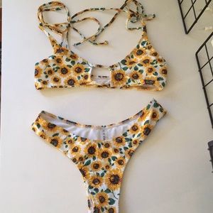 Zaful Sunflower Bikini